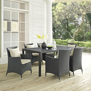 Go to store & view more images Tripp 7 Piece Sunbrella Dinning Set with Cushions by Brayden Studio