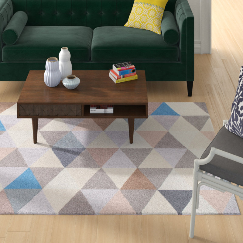 Corrigan Studio Arvada Anderson Hand Hooked Gray Beige Area Rug