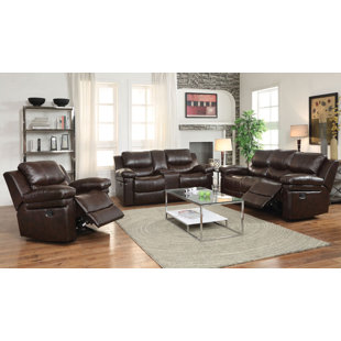 Rine Reclining Motion 3 Piece Living Room Set by