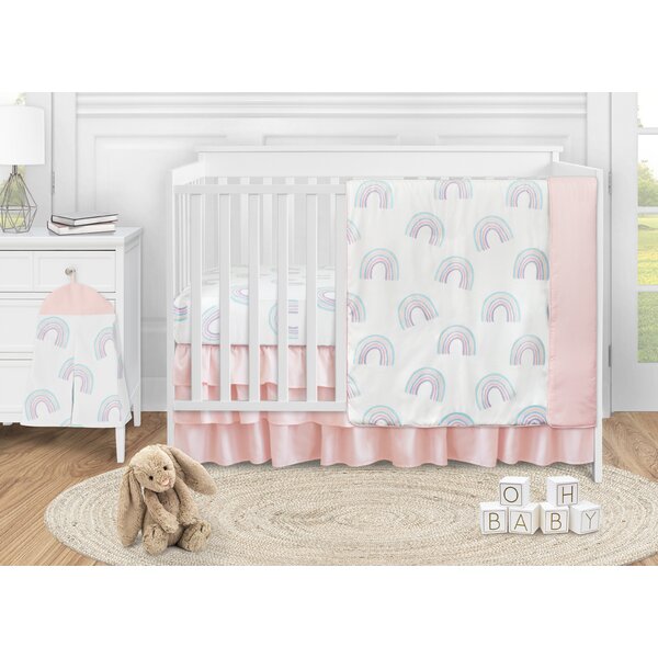 Boho Baby Bedding Baby Girl Bedding Set White Mini Crib Sheet Newborn Gender Neutral Gift Rainbow Baby Sheets Minimalist Baby Bedding