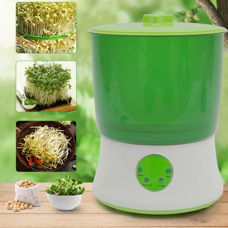 Bean Sprouts Machine Dual Layer Automatic Bean Sprout Maker green healthy 110V 
