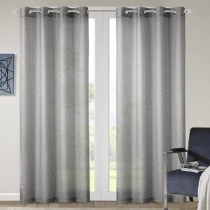 Harriet Geometric Sheer Single Curtain Panel