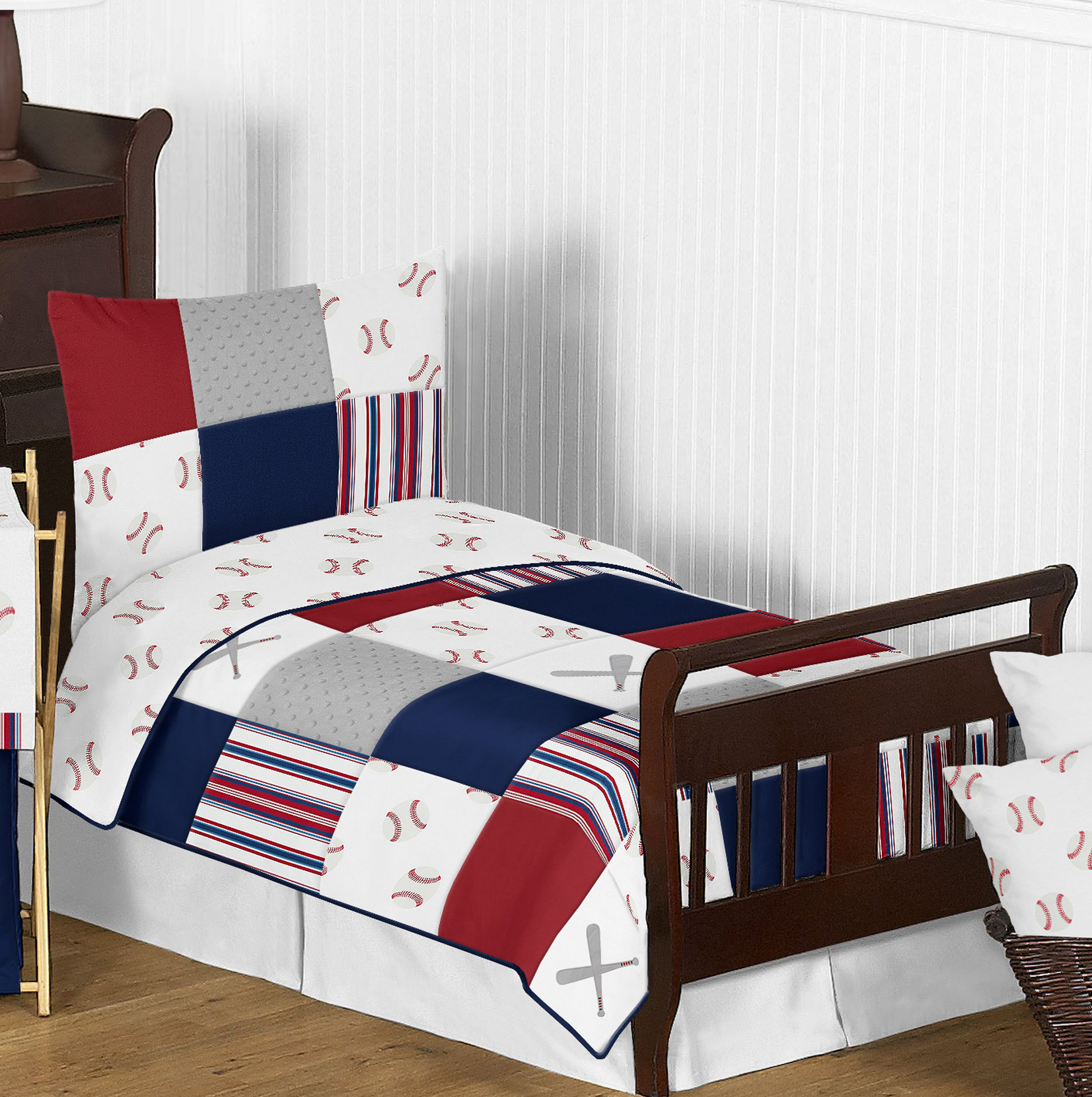 Sweet Jojo Designs Baseball Patch 5 Piece Toddler Bedding Set Reviews Wayfair