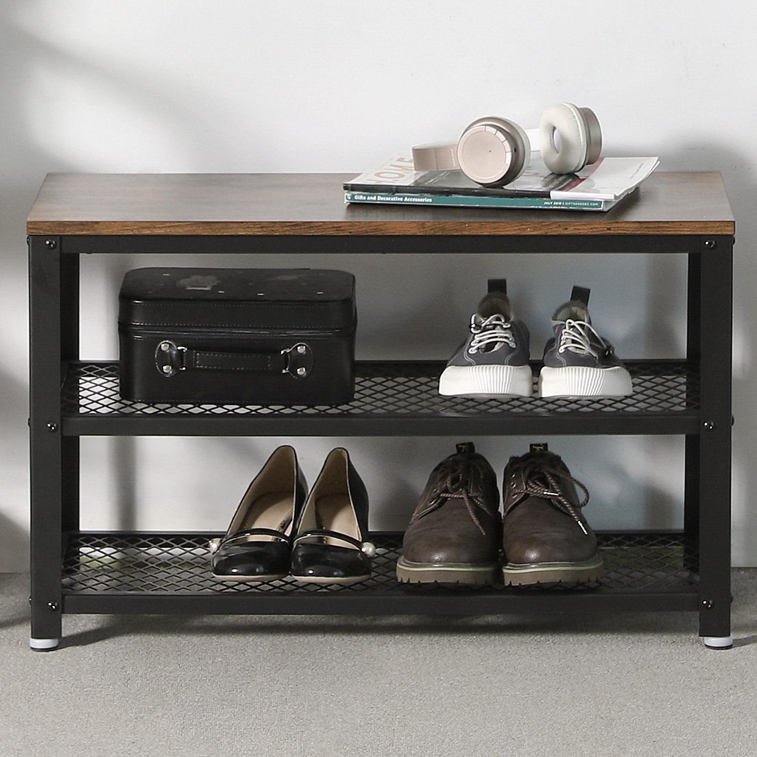 Bryce Shelves Storage Bench
