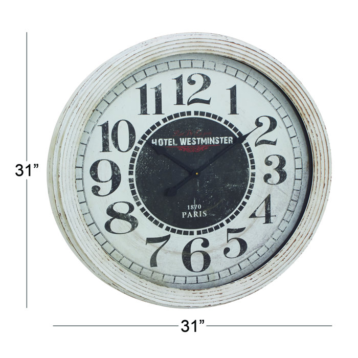 Oversized 31 Wood Wall Clock Oversized 31 Wood Wall Clock