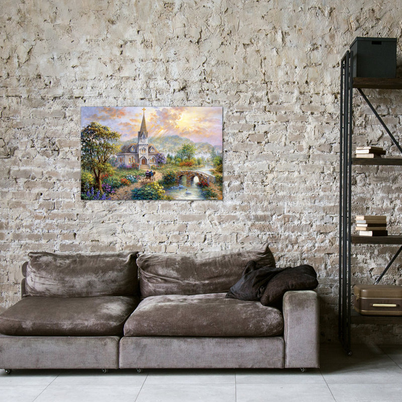 East Urban Home Pray For World Peace Painting Print On Canvas