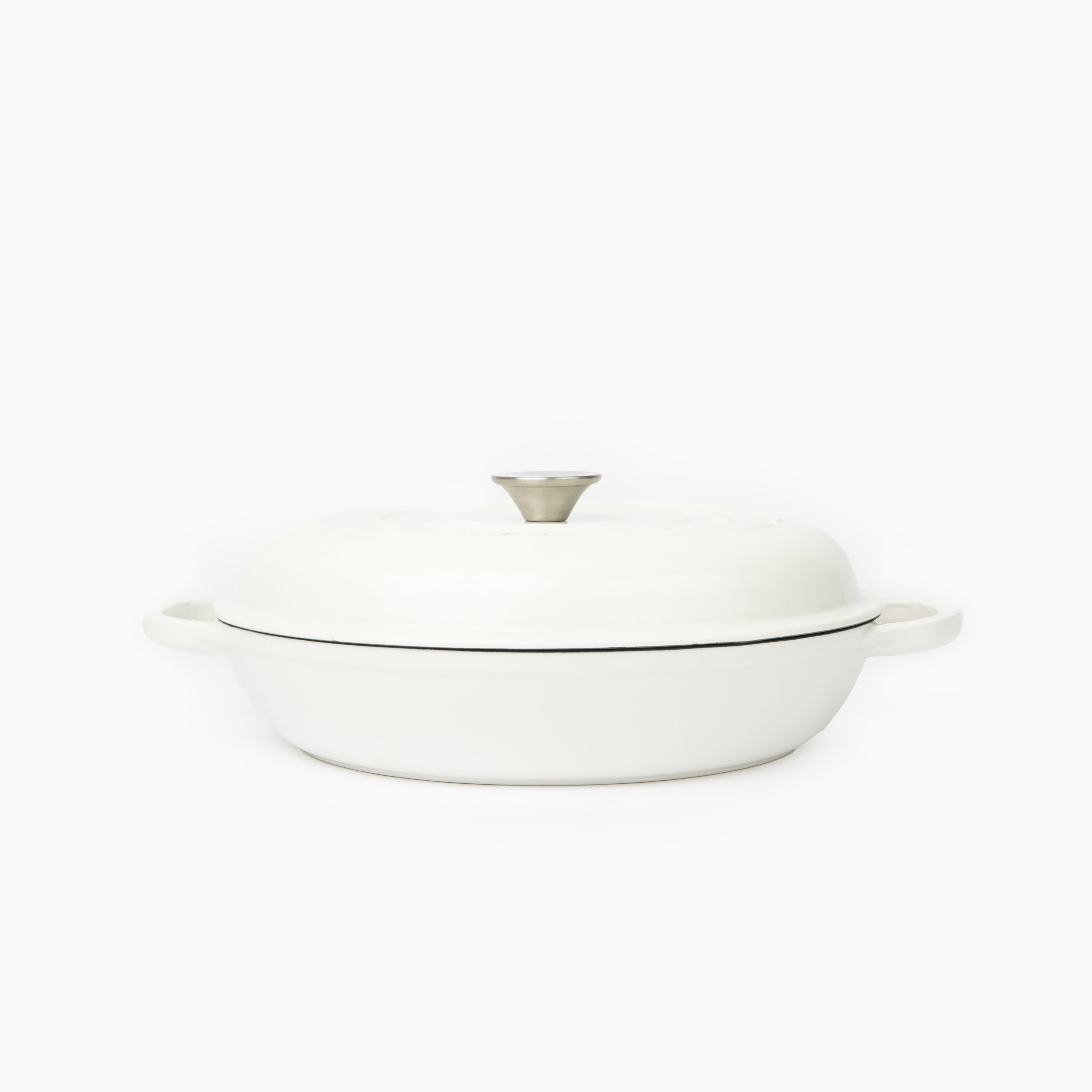 Larder & Vine 3.6 Quarts qt. Enameled Cast Iron Round Braiser with Lid