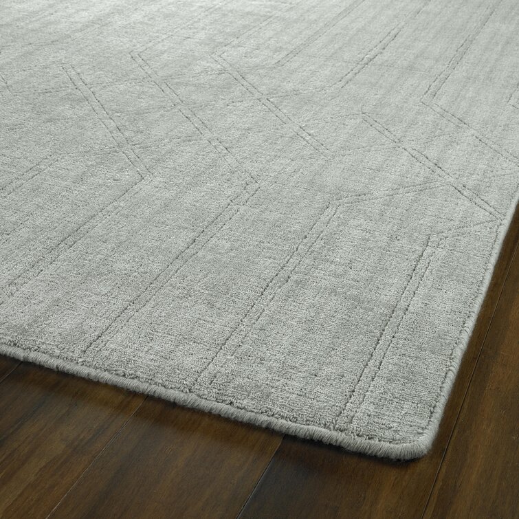 Wrought Studio Ziegler Handmade Performance Silver Rug | Wayfair