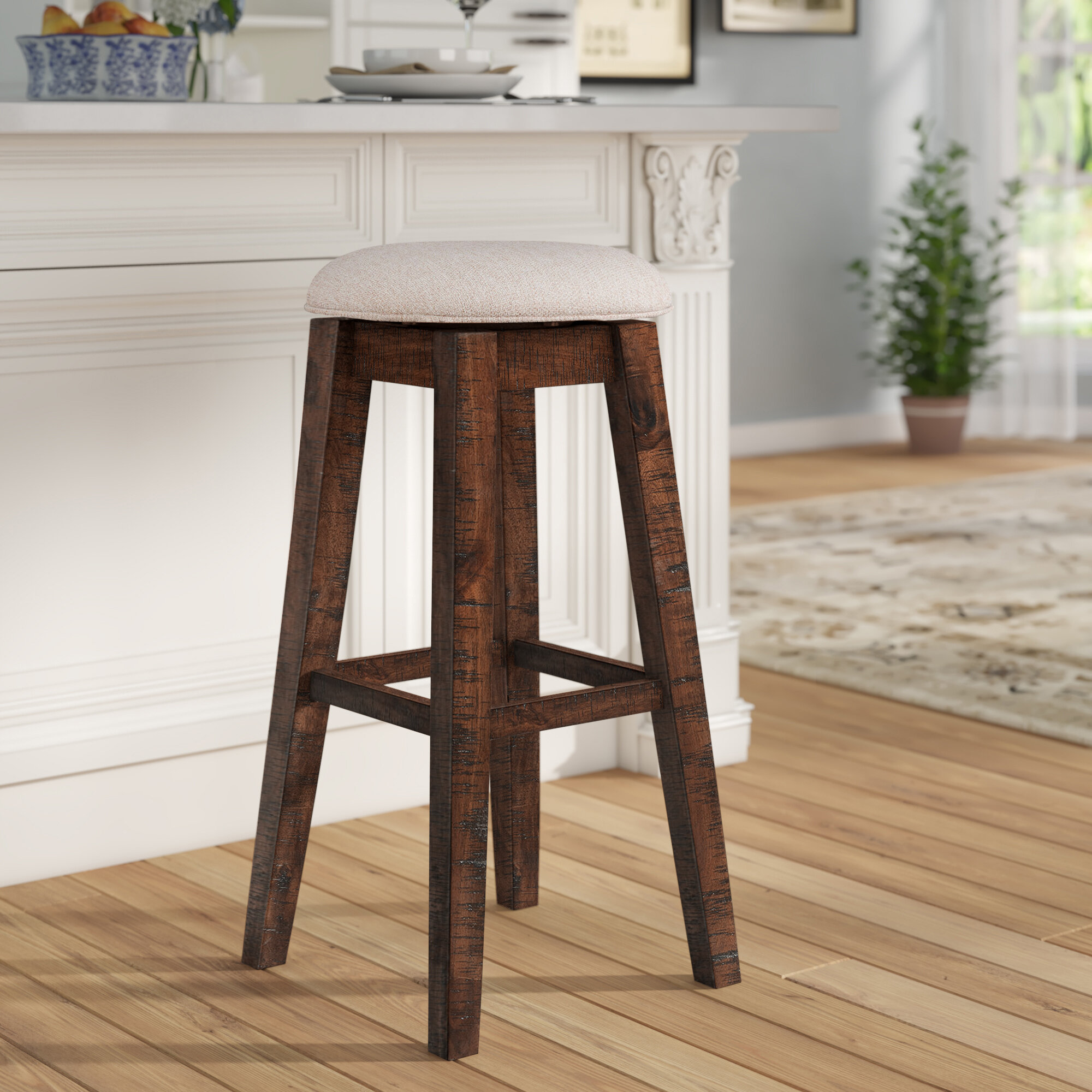 Three Posts Ismay Backless 30 Swivel Bar Stool Reviews Wayfair