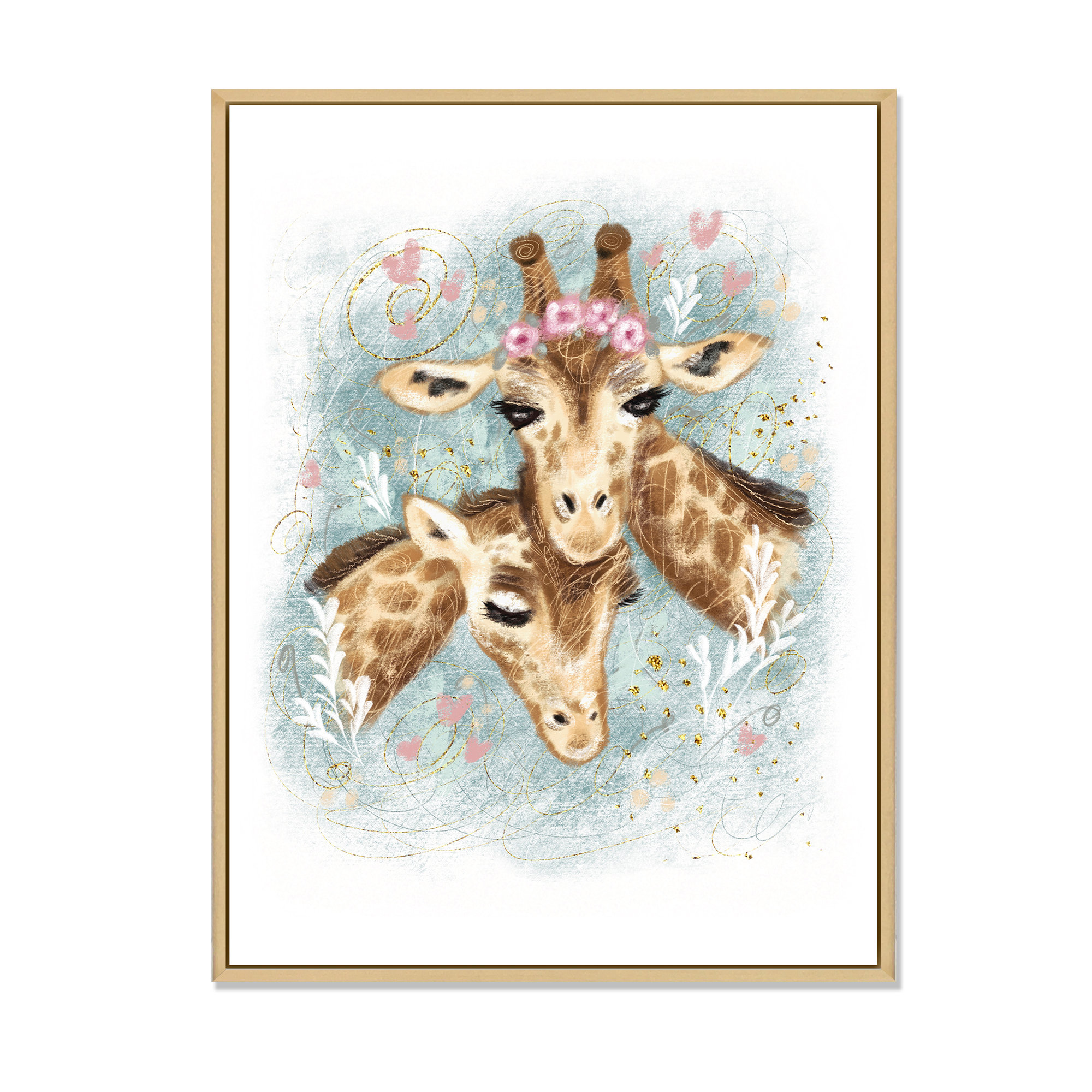 Dakota Fields Portrait Of Two Giraffes Portrait Of Two Giraffes