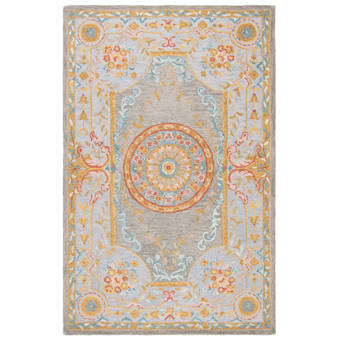 Bungalow Rose Arianna Oriental Fuchsia Light Gray Area Rug Wayfair