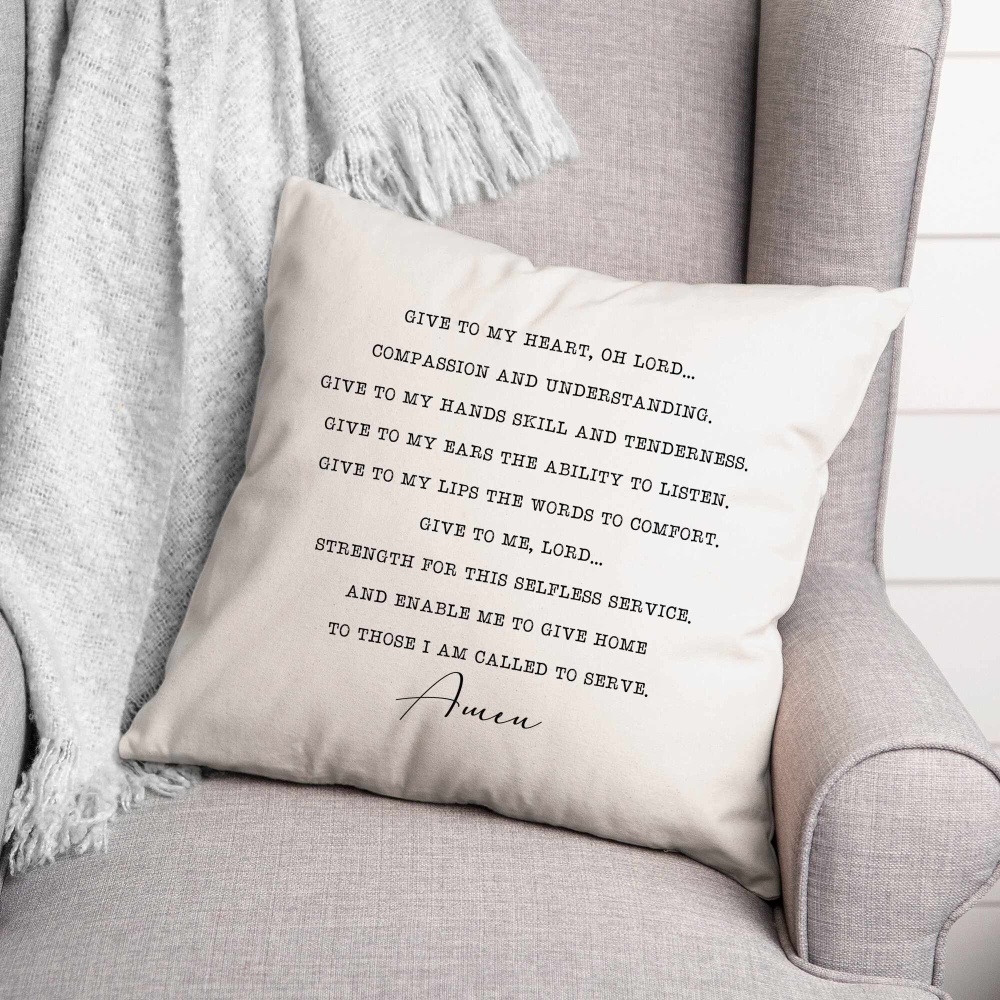 Nurse Prayer Gift Pillow 