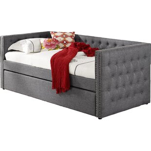 Avera Linen Upholstered Twin Daybed With Trundle By Three Posts