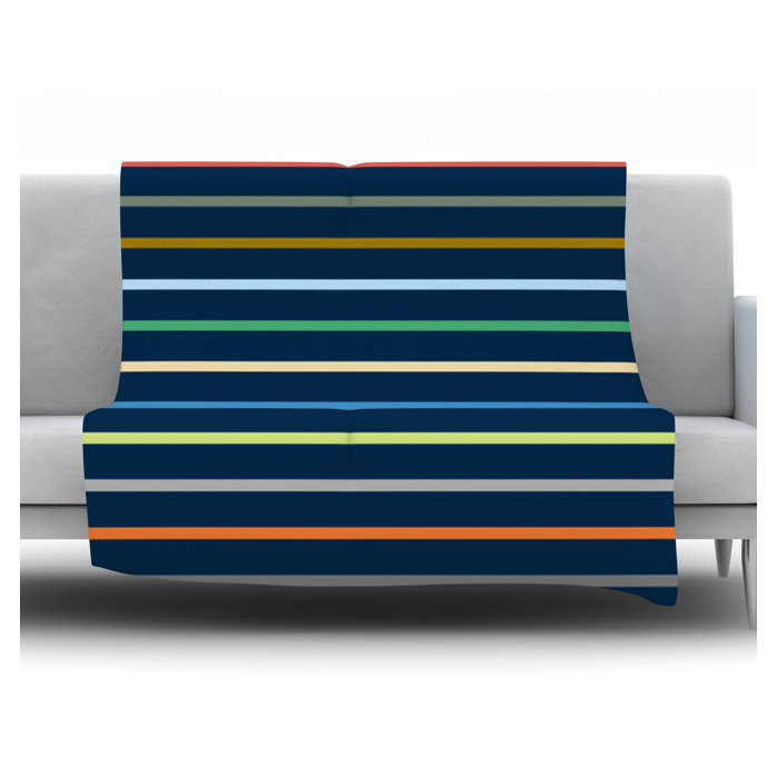 Kess InHouse Trebam Tanak Navy Blue 26 x 26 Square Floor Pillow