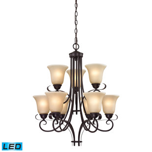 Go to store & view more images Briana 9-Light Shaded Chandelier by Fleur De Lis Living