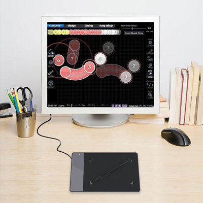 Tabletop USB 420 Professional 4 x 2 Graphics Drawing Tablet Light Pad LCD Display Ktaxon
