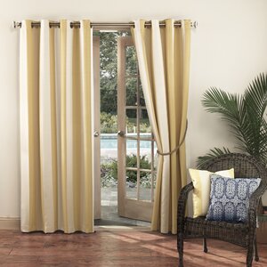 Ambrosio Striped Semi-Sheer Thermal Grommet Single Curtain Panel
