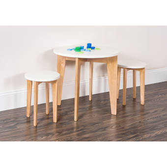 emilio kids 3 piece arts and crafts table and chair set
