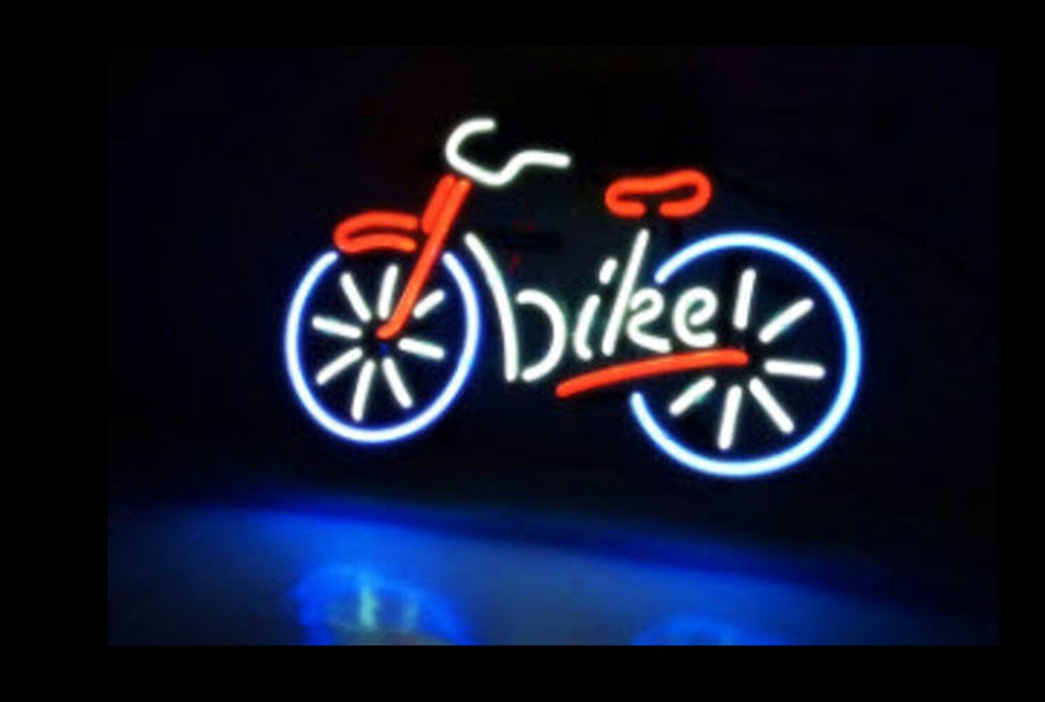 neon blue bike