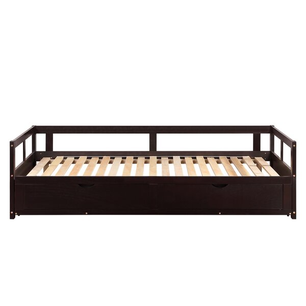 Harper&Bright Designs Berteau Twin Solid Wood with Trundle & Reviews ...