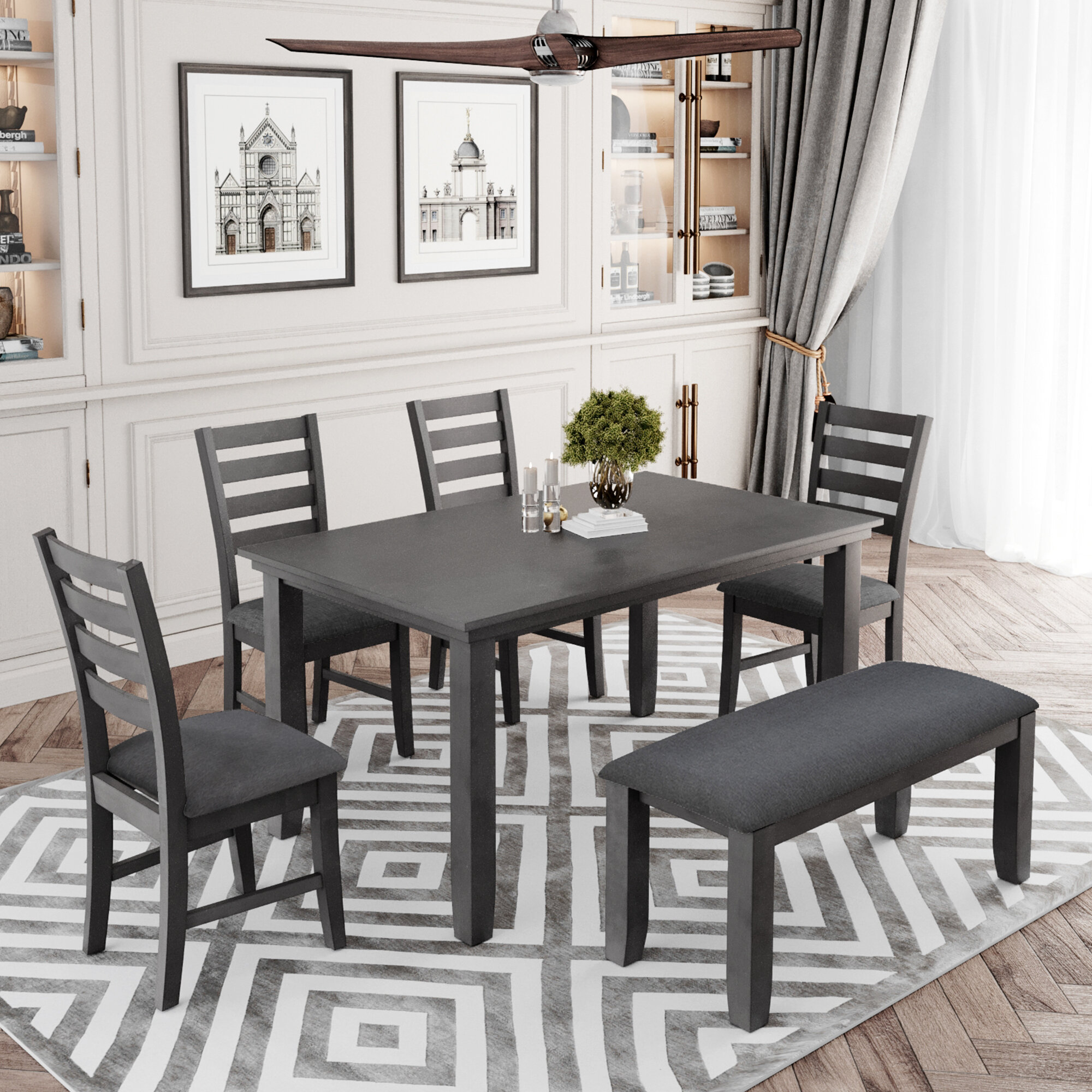 6 seater dining table set wayfair