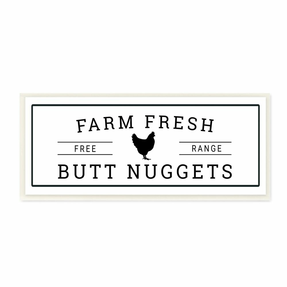 Farm Fresh Butt Nuggets Chicken Sign Wall Plaque or Hanging Farm Egg Blue Aqua 