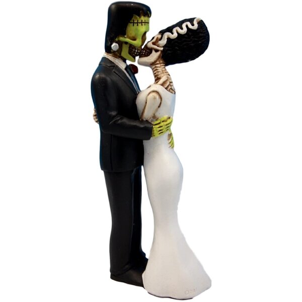 The Holiday Aisle® Ebros Day Of The Dead Wedding True Love Kiss Skeleton  Frankenstein Skull Bride And Groom Couple Figurine Graveyard Macabre  Ossuary Halloween Bridal Spooky Home Decor Statue | Wayfair