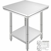 24" x 60 Adjustable Table Work Prep Undershelf Restaurant Indoor Stainless Steel 