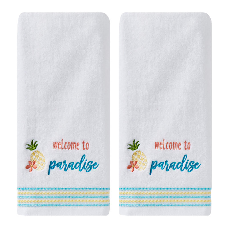 Bay Isle Home Houck Summer Paradise 2 Piece 100 Cotton Hand Towel Set Wayfair