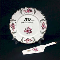 Le Prise Adelina 40th Anniversary Cake Server And Cake Plate Wayfair