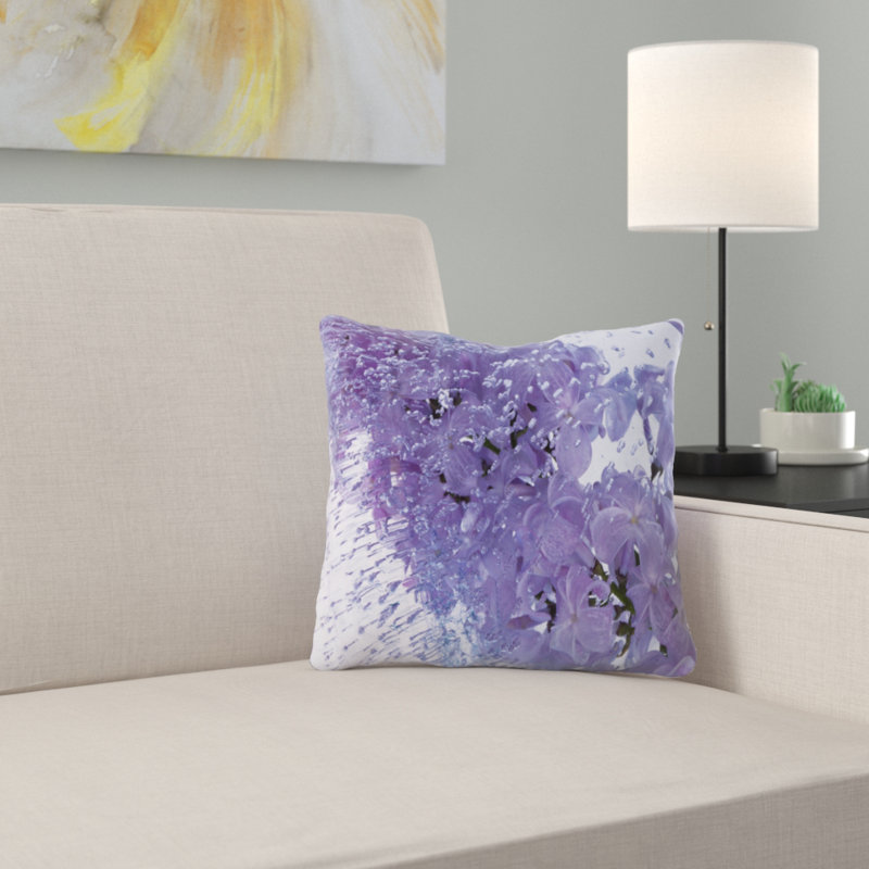 East Urban Home Floating Lilac Throw Pillow Wayfair