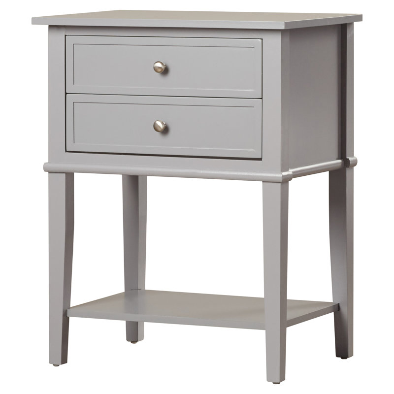 White End Table With Storage