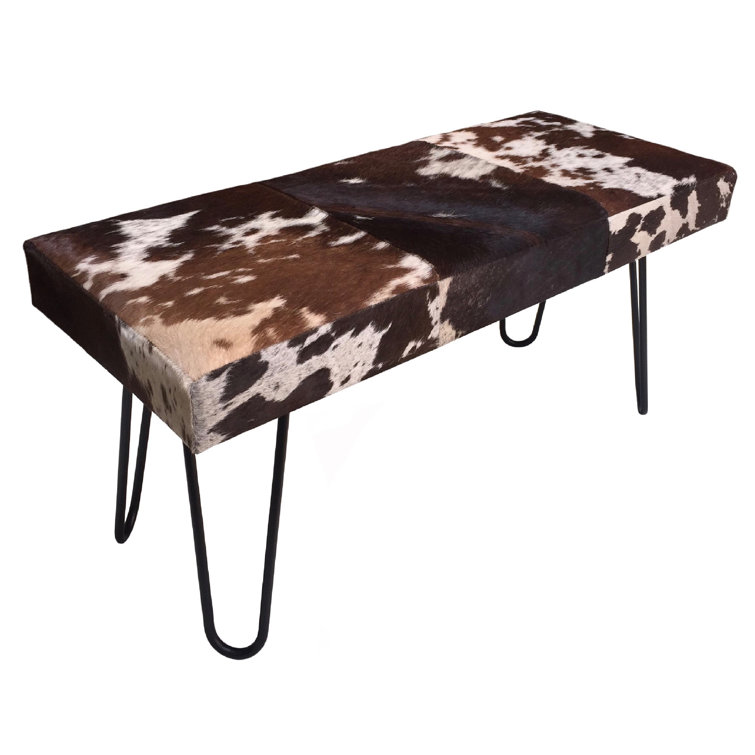 cowhide bench cushion
