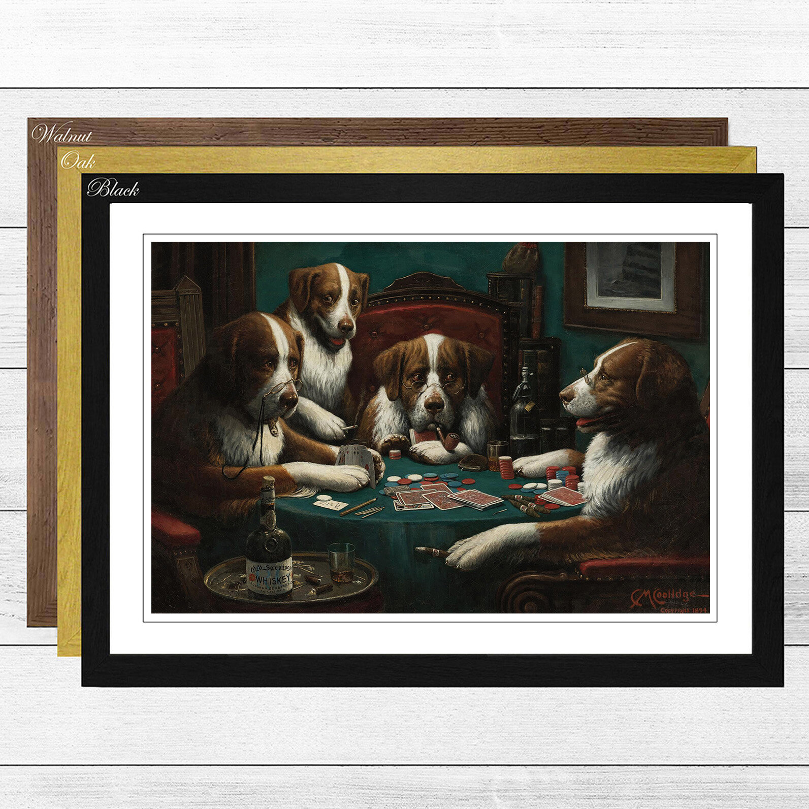 coolidge dogs playing poker