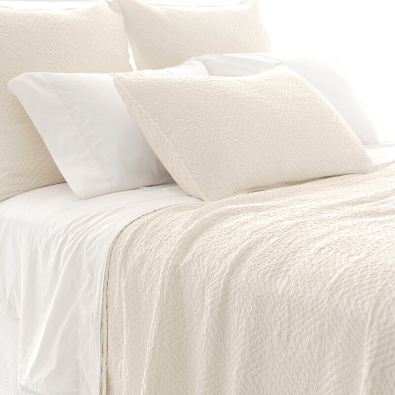 Kerala Matelasse Single Quilt - a beautifully made white cotton quilt for your bedroom by Pine Cone Hill. #bedding #bedroomdecor #quilts #frenchquilt #frenchcountry #homedecor