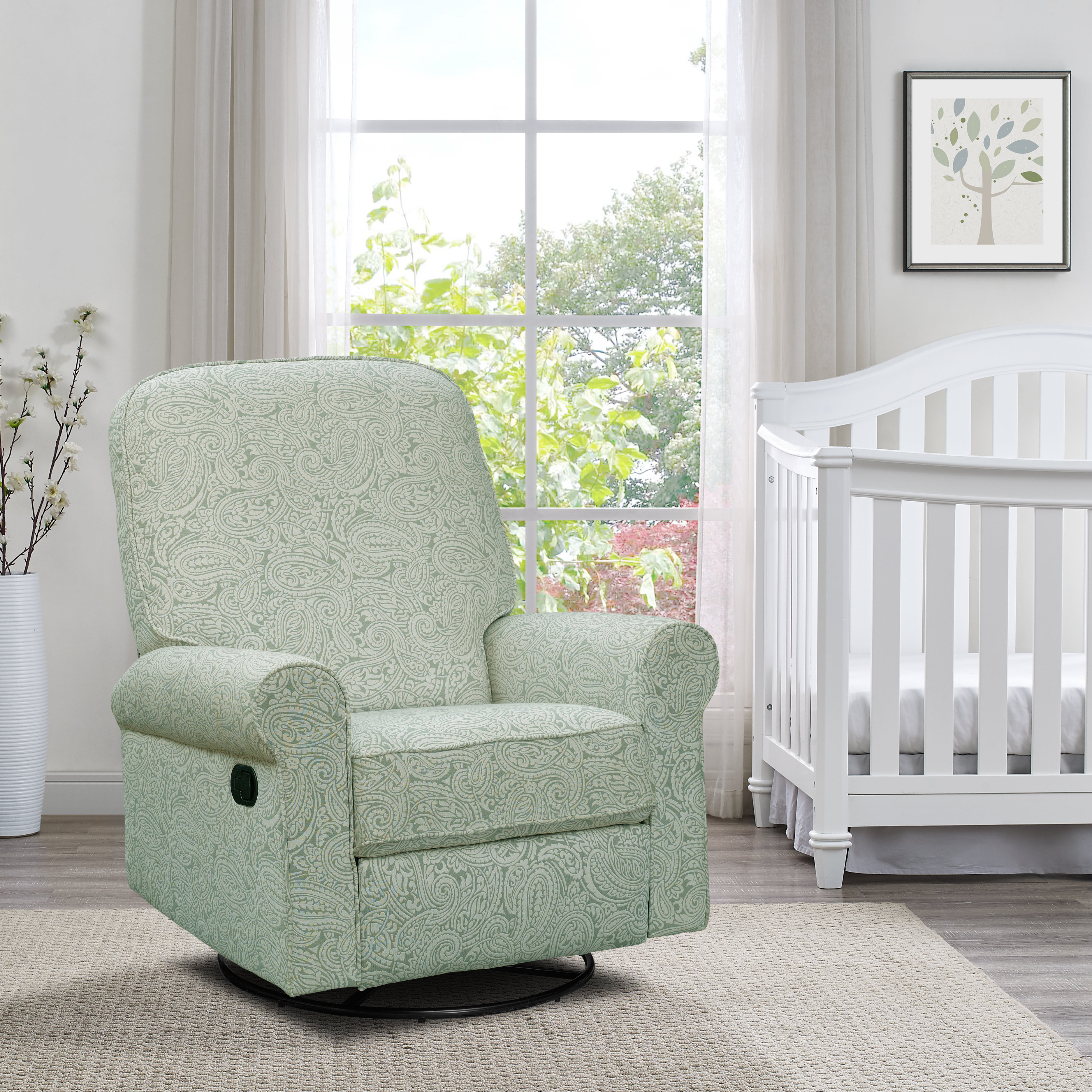 green nursery glider