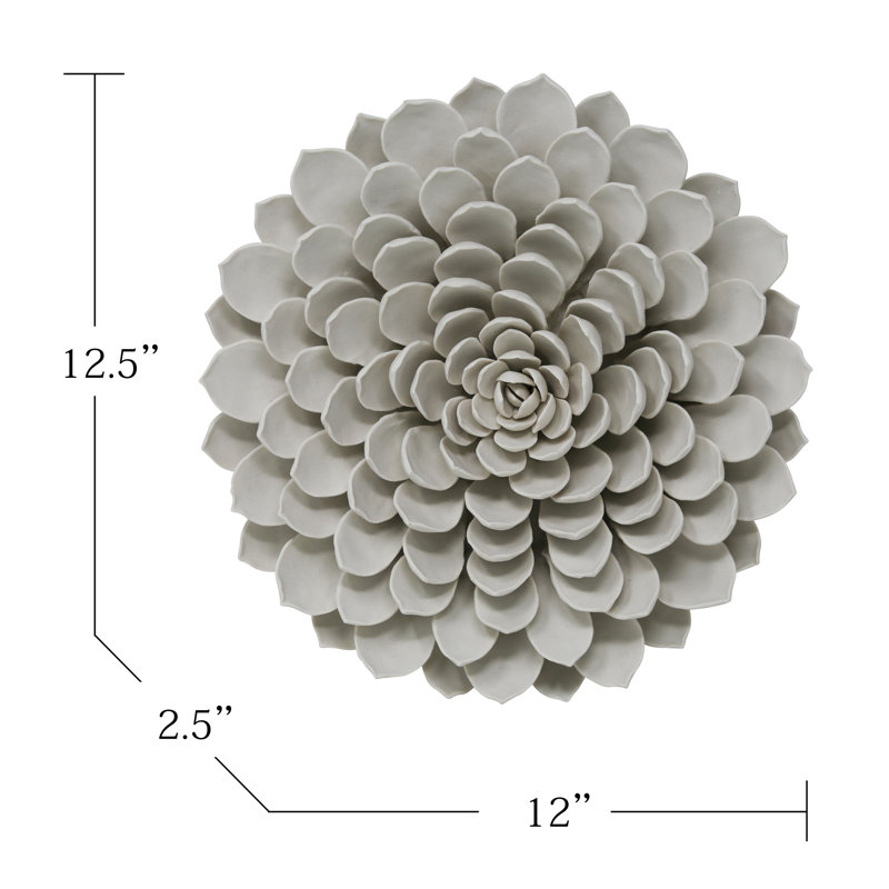 House Of Hampton Porcelain Flower Wall Decor Wayfair