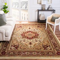 cream Better Bathrooms TRADITIONAL Thick & Soft Classic RUGS "ROYAL" Frame Rosette vintage red 