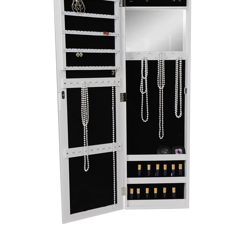 Mind Reader Wall Jewelry Cabinet With Mirror Wall Mounted Jewelry