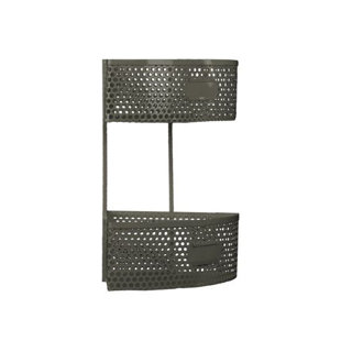 Pestre Small Metal Corner Wall Shelf With 2 Tiers By 17 Stories