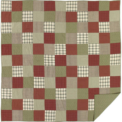 August Grove Calton Beige /& Blue Quilt
