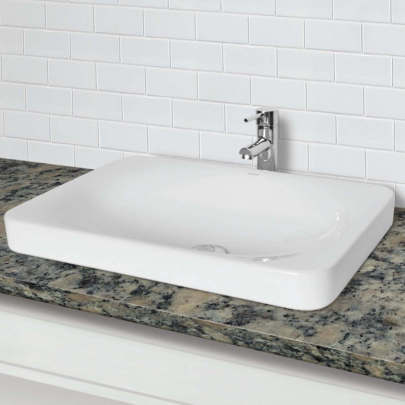 Hazel Classically Redefined Vitreous China Rectangular Vessel Bathroom Sink