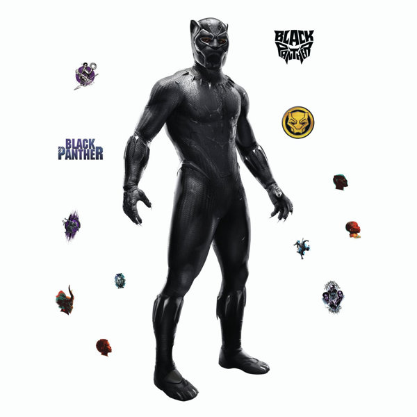 Room Mates Black Panther Movie Peel And Stick Giant Wall Decal