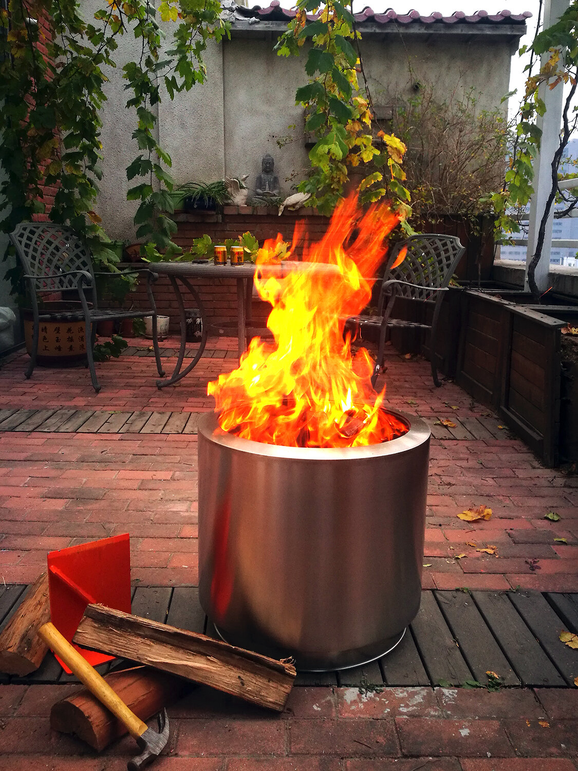 Hi Flame Bonfire Portable Backyard Stainless Steel Wood Burning Fire Pit Wayfair