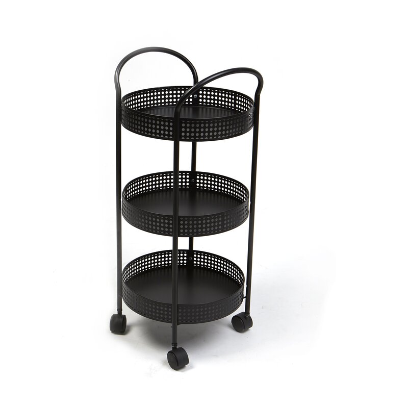 Mind Reader 3 Tier Round Trolley for Serving and Holding Ingredients ...