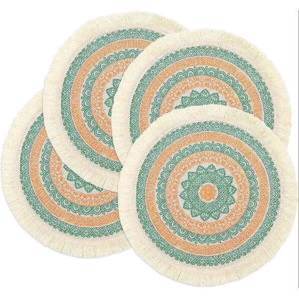 Round Linen Placemats Table Place Mats Kitchen Dinner Table Heat Pads