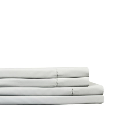 Melange Home 400 Thread Count 100 Cotton Solid Hemsch Sheet Set Cotton Solid Hemsch Sheet Set