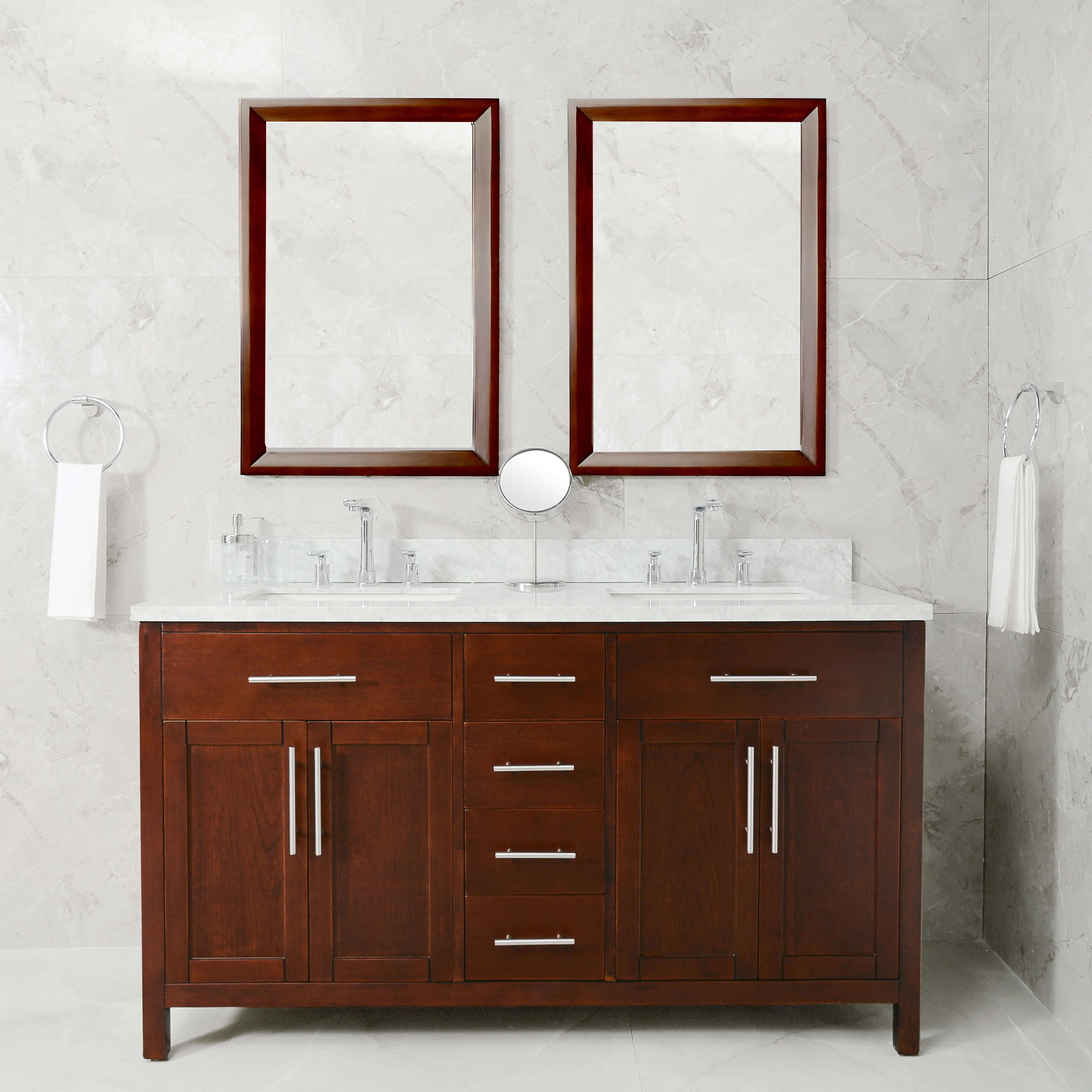 Wrought Studio Vanleer 60 Double Bathroom Vanity Set Wayfair