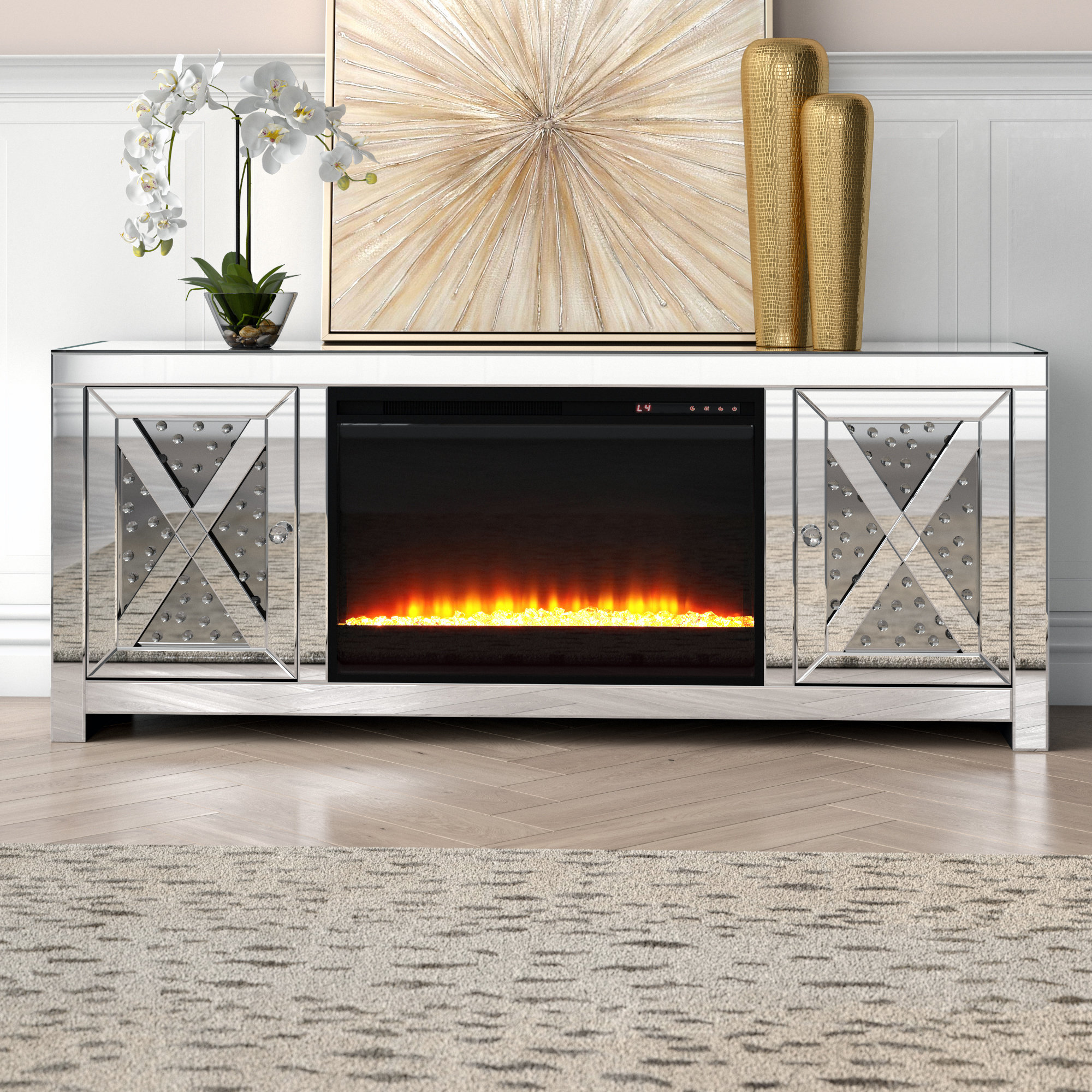 Rosdorf Park Abeer Tv Stand For Tvs Up To 65 Inches With Fireplace