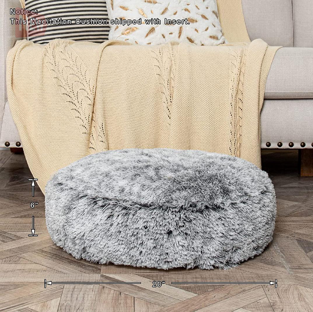 Round Faux Fur Pillow
